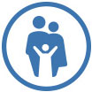 Blue family room icon
