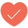 Heart with checkmark